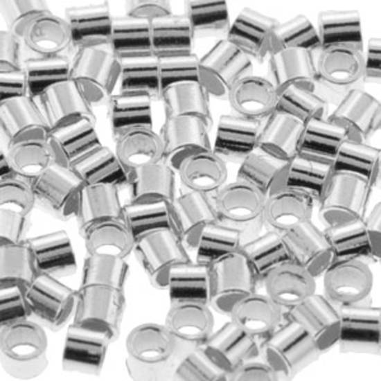 Sterling silver micro crimps - 1mm tubes